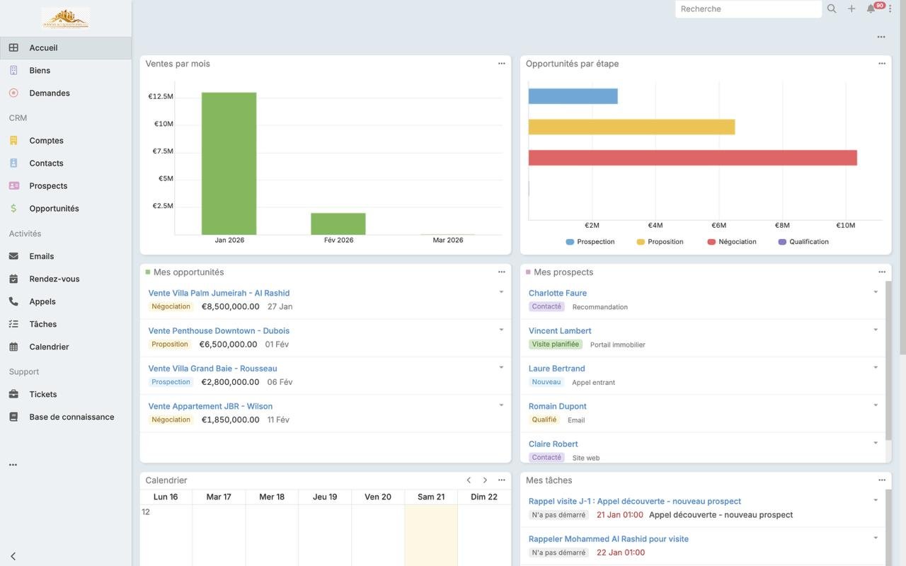 CRM automatisé — Agence immobilière
